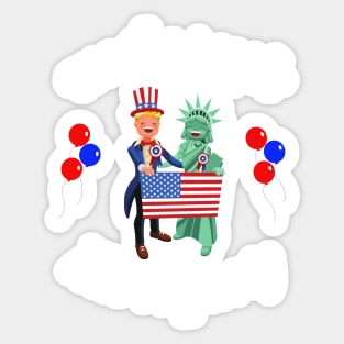 We The People Like To Party, 4th Of July Sticker